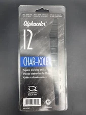 AlphaColor 12 Hi-Fi Black Square Pastels Drawing Sticks