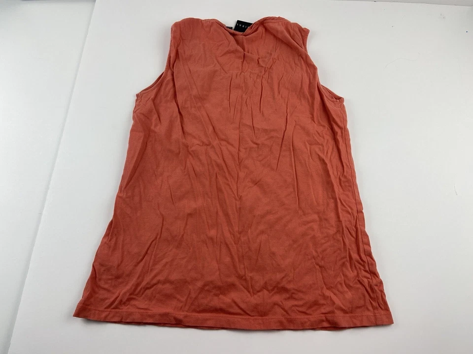 Camisa Tribal Adulto Pequeña Naranja Volantes Cuello Redondo Blusa Sin Mangas Para Mujer Foto 3 de 4