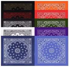 10PK Mato & Hash Jumbo Bandanas 27 x 27 Versatile Biker Rags Classic Paisley