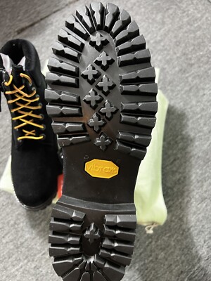 Timberland x Off White Virgil Abloh 6-Inch Boots Black Velvet
