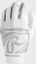 RAWLINGS WOMENS STORM BATTING GLOVE PAIR MODEL FP2SBG ADULT LARGE WHITE