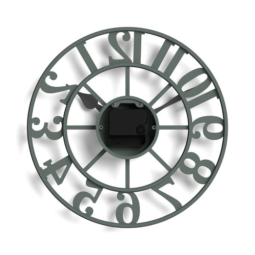 Jones® - Lighthouse wall clock in asparagus green 30cm - Open Faced - Arabic - Picture 5 of 5