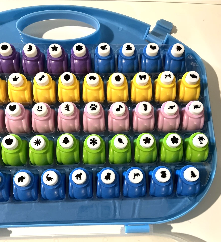 58 Mini Paper Punches Craft Paper Punchers W/ Case Scrapbook Classroom Confetti - Image 4 of 4