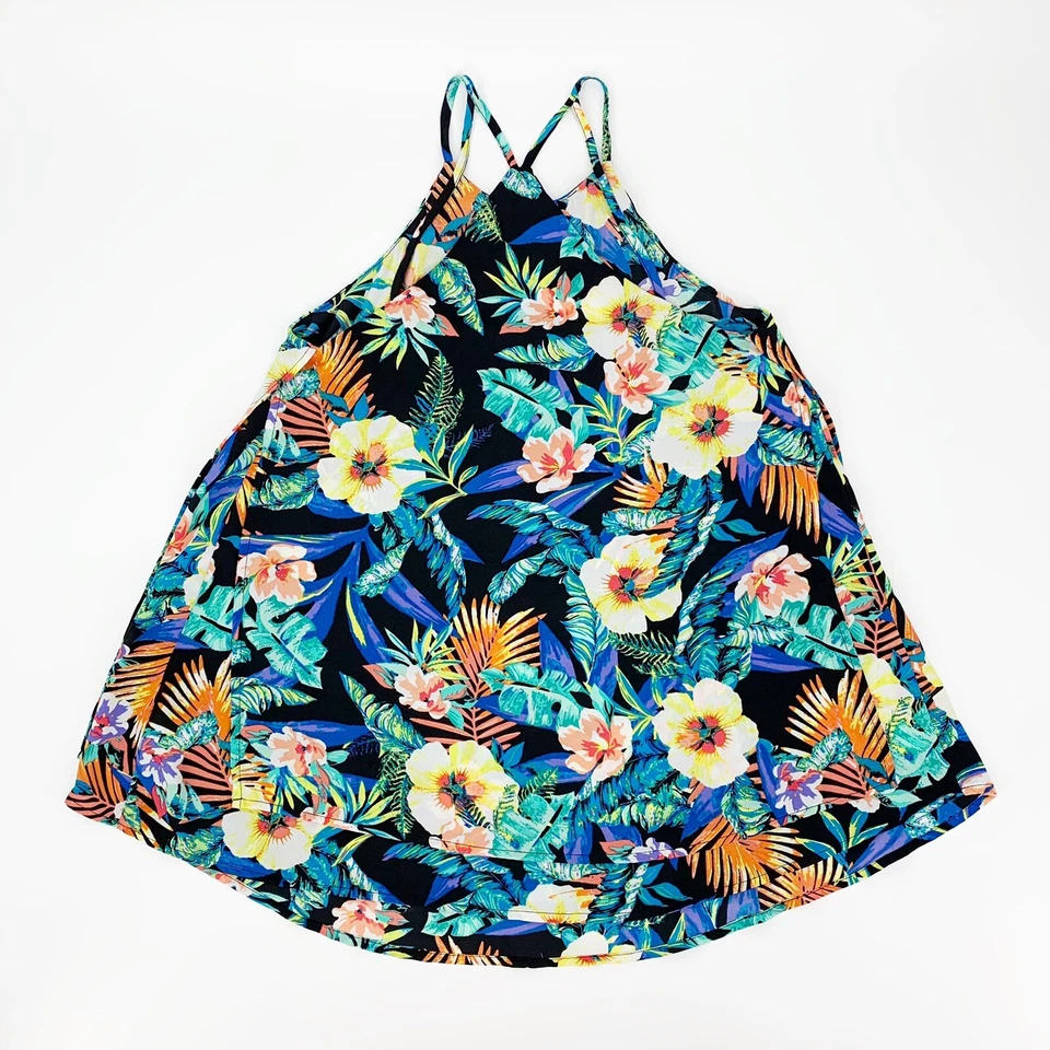 Camiseta sin mangas Decree Cami talla XS para jóvenes floral multicolor halter en capas sin mangas Foto 4 de 4