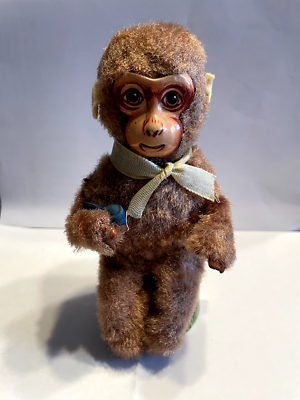 タメオ　43/1 MONKEY 1967 Vintage Japanese Wind-up Toy Monkey w/ Pipe 6