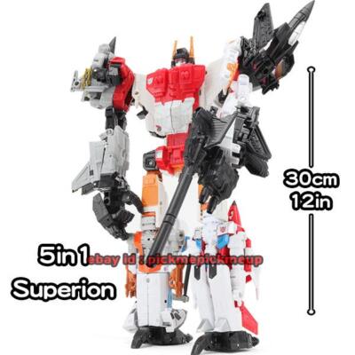 HZX Superion 5in1 Combination G1 IDW 12in Action Figure Robot Toy Gift Collect