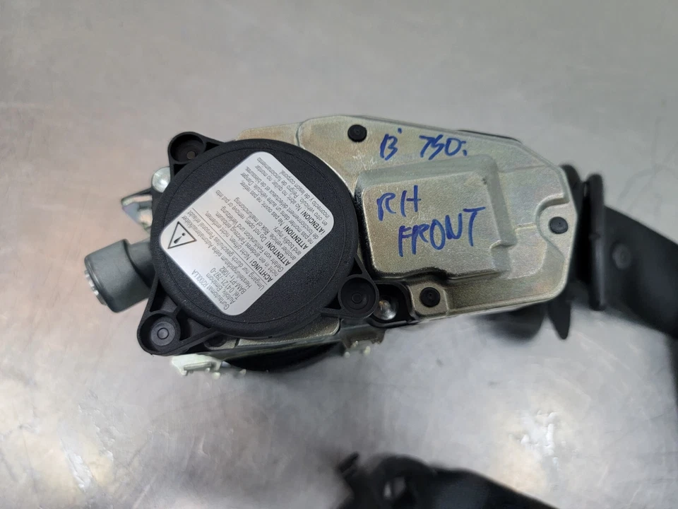 BMW 740li 750LI F02 2009-2015 CINTURÓN DE SEGURIDAD DELANTERO IZQUIERDO LADO DEL CONDUCTOR NEGRO OEM Foto 4 de 4