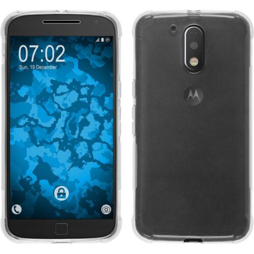 Funda Silicona para Motorola Moto G4 Plus Transparente a Prueba de Golpes + 2 - Picture 1 of 6