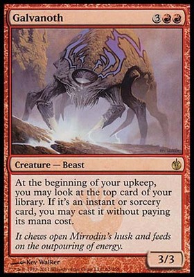 1x FOIL Galvanoth Mirrodin Besieged MtG Magic Red Rare 1 x1 Card Cards