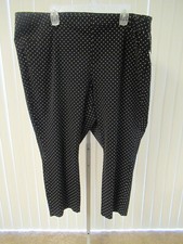 Old Navy Women's High-Rise Pixie Chino Ankle Pants BLACK DOTS Sz28 PLUS NWT