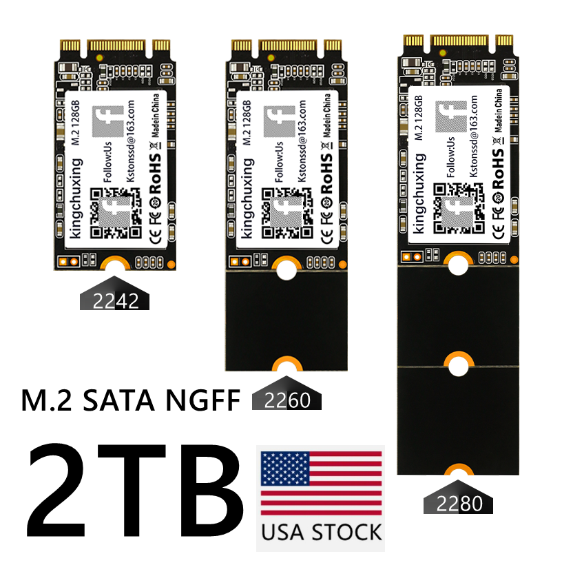 Kingchuxing 2TB M.2 NGFF SSD 2280 2260 2242 SATA Solid State Drive