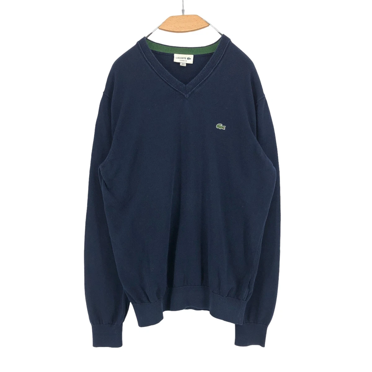 Lacoste Men V Neck Jumper Pullover Sweater Size 4 M eBay