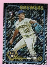 2024 Topps 582 Montgomery Club #310 Abner Uribe RC Milwaukee Brewers