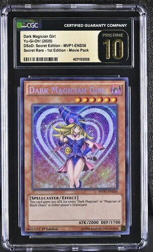 Yu-Gi-Oh! CGC 10 PRISTINE Dark Magician Girl MVP1-ENS56 Secret Rare 1st Edition