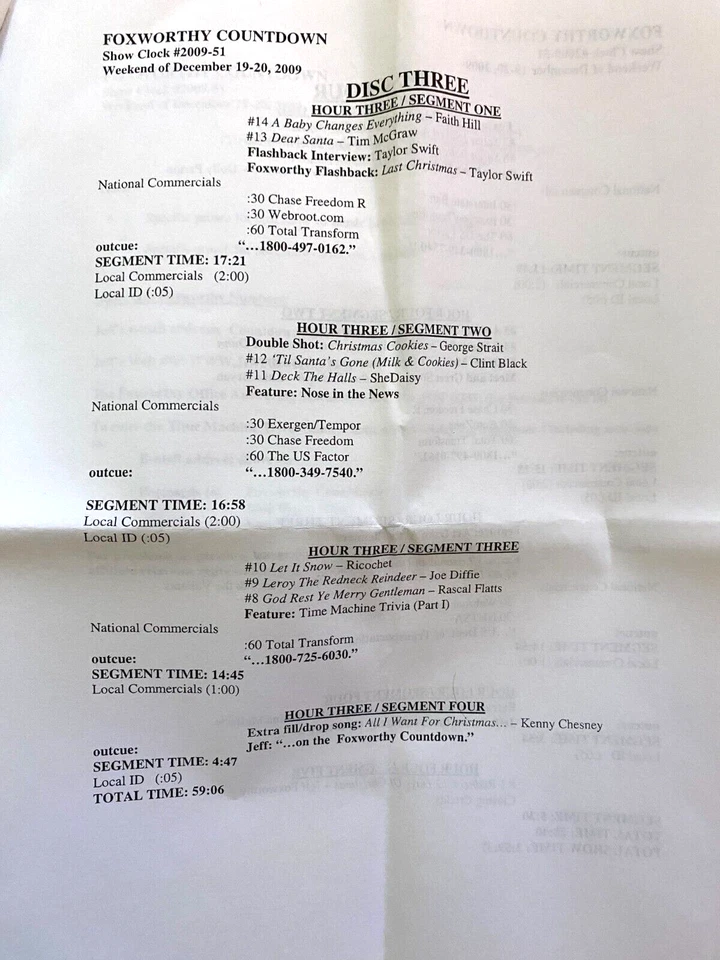 12/19/09 JEFF FOXWORTHY 4 HR CHRISTMAS SPECIAL, INTERVIEWS & FOXWORTHY COMEDY - Image 3 of 4