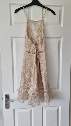 Forever 21 Ladies Cream Lace Dress Size UK L. - Picture 9 of 11