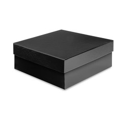 Pack of 5 - Deluxe Gift Boxes, 8 x 8 x 3", Black - Rigid  Glossy