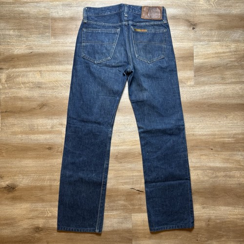 Selvedge Jeans Men 28x28 Blue Relaxed Straight Japan Talon Zip 70s Canton X-West - Picture 3 of 12