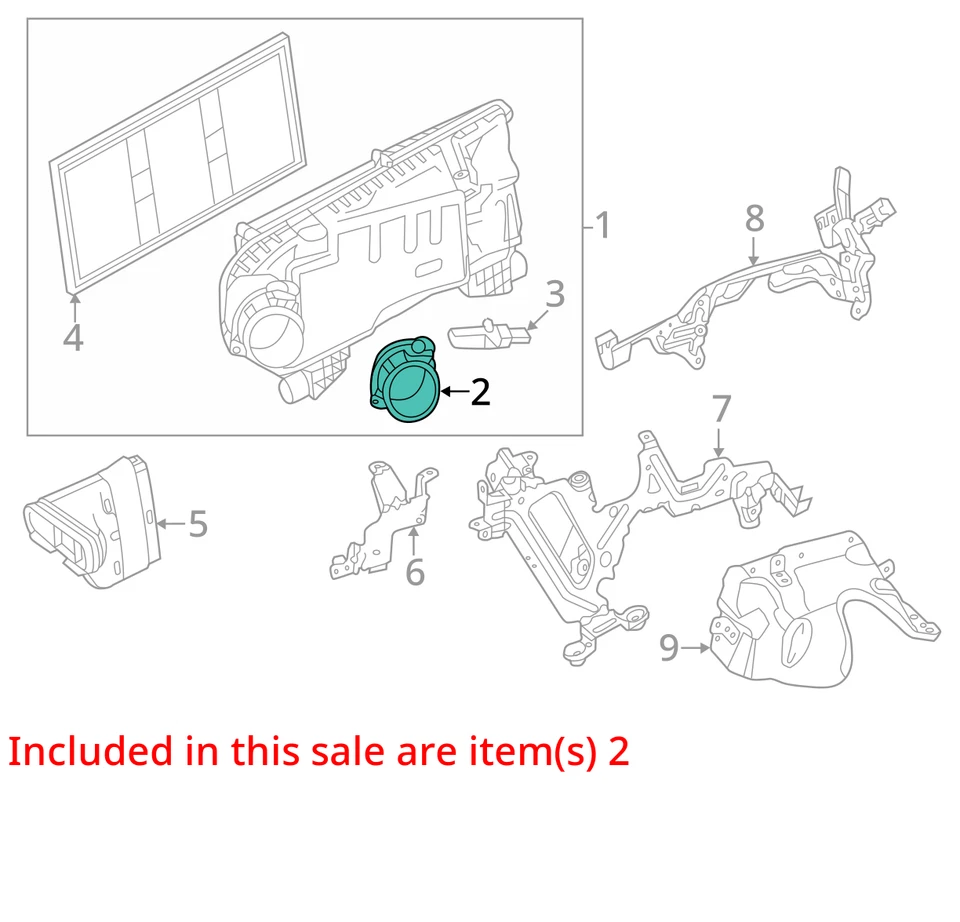 2014 GLK класса массы расходомер воздуха датчик MAF OEM 84K миль - LKQ376023136 - Изображение 4 из 4