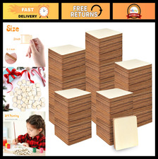 120 Unfinished Wooden Square Blanks - 2" Natural Wood Slices for DIY Crafts  De