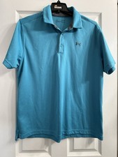 Under Armour Men's Heatgear Golf Polo XL Teal.