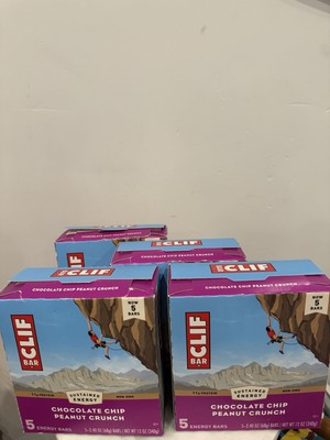 CLIF BAR Chocolate Chip Peanut Crunch Energy Bars, Plant Based Protein Bars 20ct