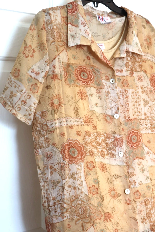 Vtg R&K Originals Women Sz 16 Sheath Dress Maxi w/ Jacket Buttery Yellow/Beige - Image 2 of 4