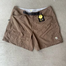 Mountain Hardwear Men’s Trail Shorts XL Brown UPF 50 Nylon Blend Hiking NWT