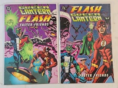 GREEN LANTERN / FLASH : FASTER COMPLETE SET 1-2  DELUXE DC  1997 Nm