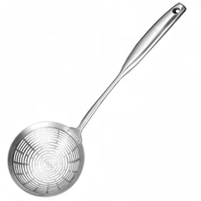 Cooking Skimmer 304 Stainless Steel Spider Strainer Handheld Metal Slotted Sp...