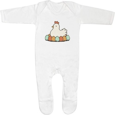 Baby Strampler Jumpsuits / Schlafanzüge ''Huhn mit Ostereiern'' (SS055670)