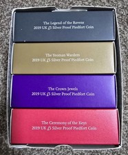 2020 UK The Tower of London Coin Collection Silver £5 Proof PIEDFORT