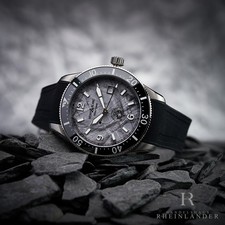 Montblanc 1858 Iced Sea Steel 41mm Automatic Date Armbanduhr Rubber Grey 133628