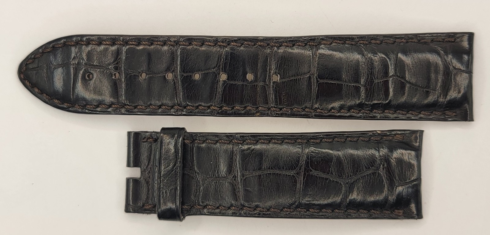OEM Vacheron Constantin Geneve Black Leather Watch Strap  22/20mm 73+112mm