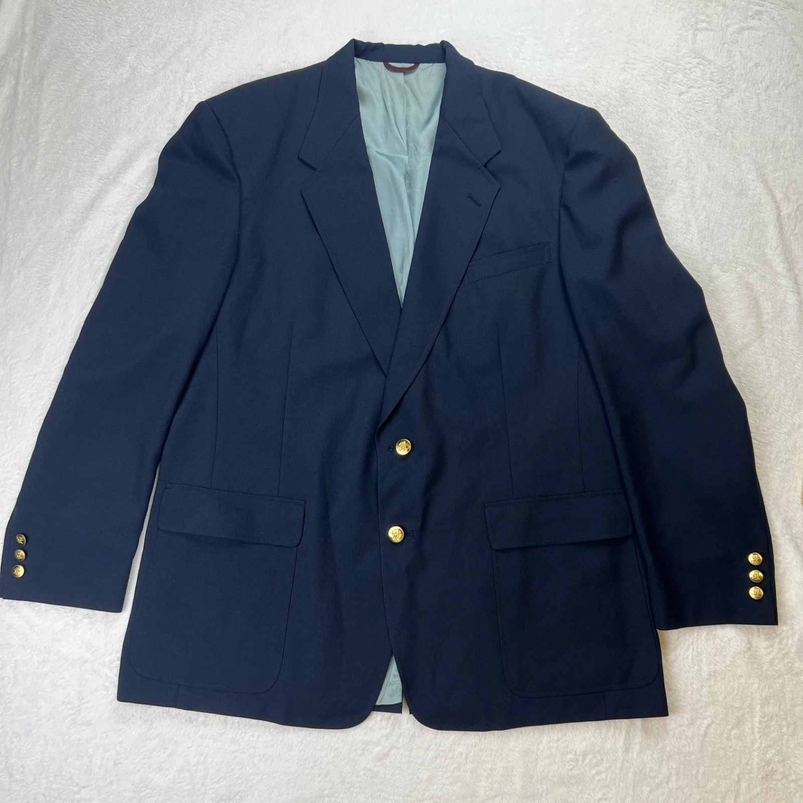 VTG Jack Nicklaus Navy Jacket Blazer Tournament Series Golf Gold Button (48x32)