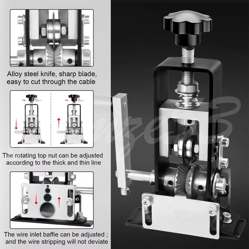 Máquina pelacables manual taladro manivela manual herramienta pelacables 1-25 mm Foto 3 de 4