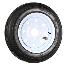 eCustomrim Trailer Tire and Rim 480-12 4.80-12 480X12 LRB 5 Lug White Modular