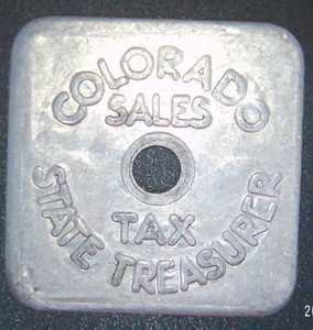 Colorado Sales Tax Token-1/5 Cent Pewter Medal- A-35.