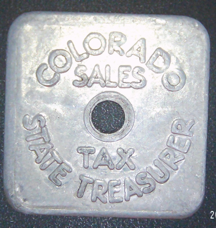 Colorado Sales Tax Token-1/5 Cent Pewter Medal- A-35.
