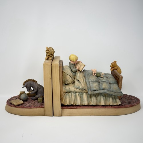 VTG CHARPENTE CLASSIC WINNIE THE POOH CHRISTOPHER ROBIN BED BOOKENDS AA MILNE 