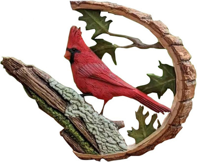 Cardinal Wood Carving - Handmade 'Cardinals Appear When Angels Are Near', Unique