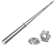 55" Weight Lifting Bar 1" Standard Straight Bar Olympic Barbell for Bench Press