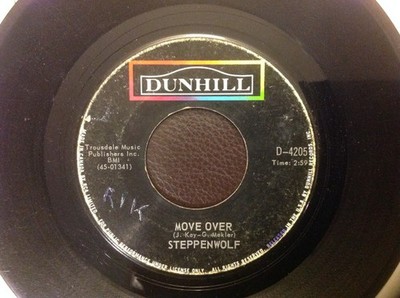 Steppenwolf - Move Over / Power Play - Used Vinyl Record 7 - G8100z