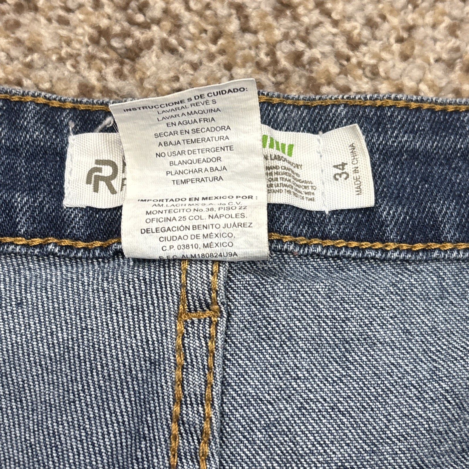 Refinery Republic Jeans Shorts Mens 34 Fits 32 Blue Denim Distressed - View 4