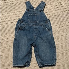 Vintage Children's Place Infant Baby Lined Denim Overalls 6-9 Months