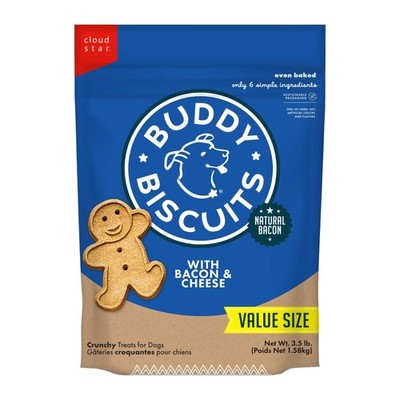 Buddy Biscuits Dog Treats 35 Pound Bacon Cheese Crunchy Biscuits USA Made