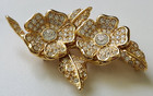Joan Rivers Convertible Flower Duette Brooch Clip Earrings Set 1990s Signed — photo 1