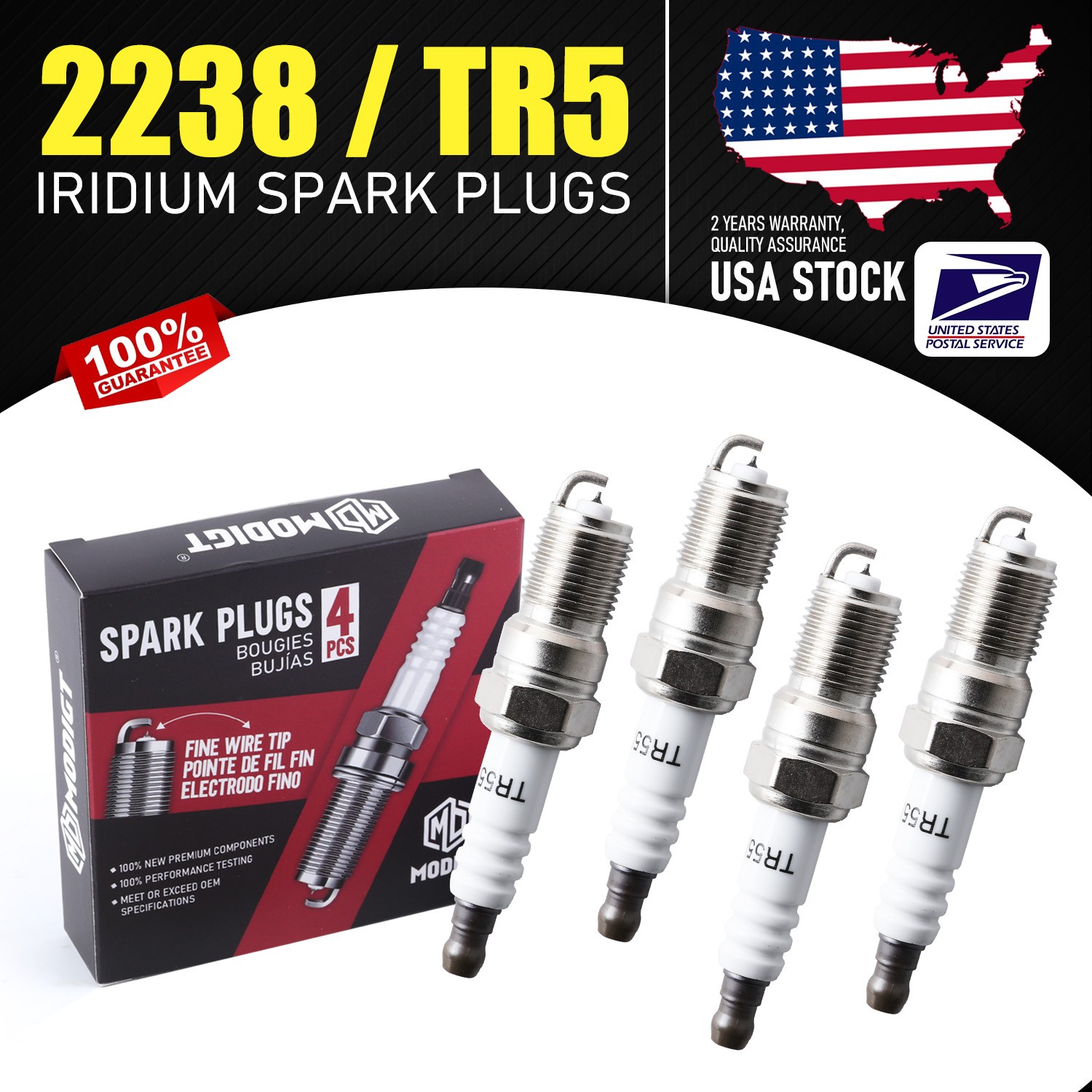 8Pcs For NGK TR5 #2238 Iridium Spark Plugs Fit For 1997-2013 LS-Based V8 Engines