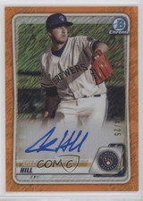 2020 Bowman Chrome Prospects Orange Shimmer Refractor 14/25 Adam Hill Auto 1b0