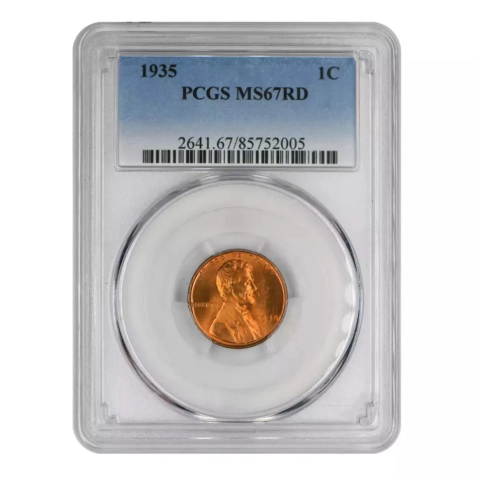 1935 Lincoln Wheat Cent PCGS MS-67 RD - Image 3 of 4